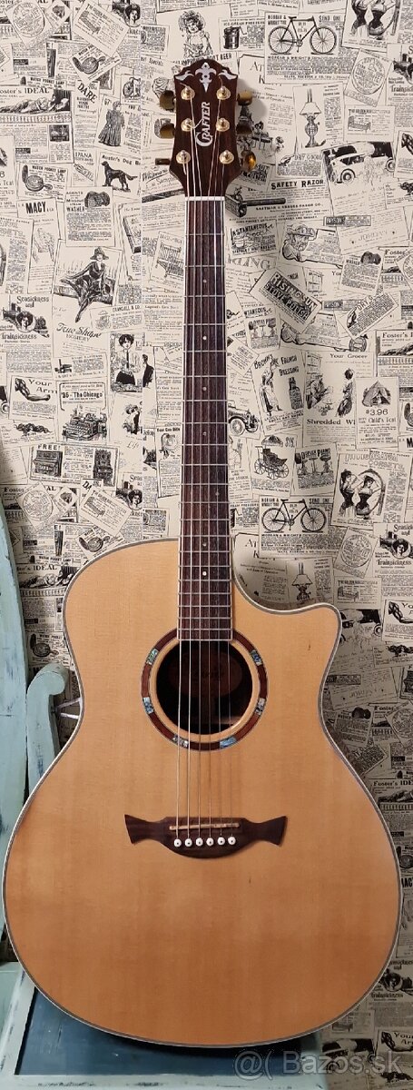Vintage Elektrická Akustická Gitara - Crafter TGAE-036 Korea
