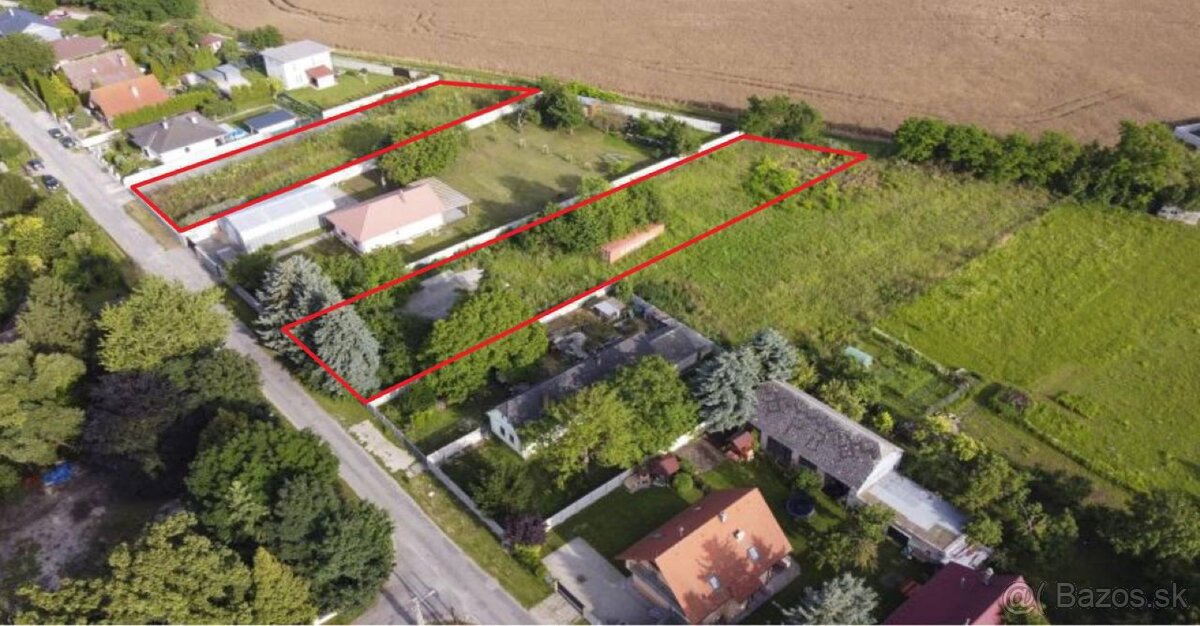 na predaj 2 samostatné pozemky