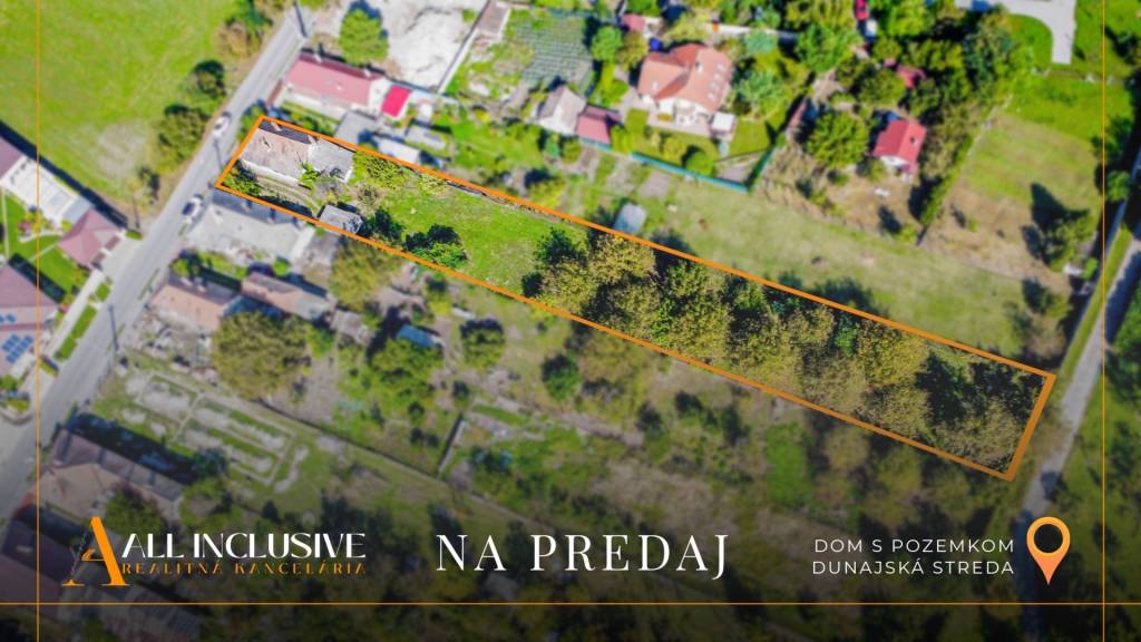 Na predaj krásny pozemok s rodinným domom v Dunajskej Strede