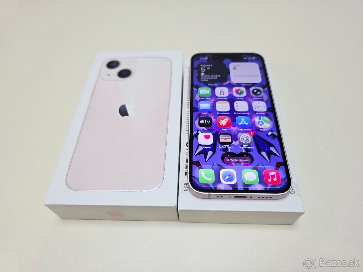 APPLE IPHONE 13 mini 128GB PINK,ZDRAVIE BATERKY 100%