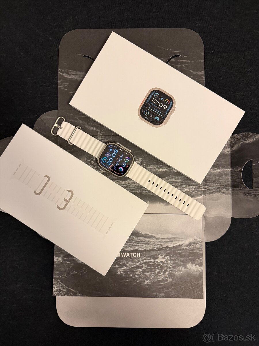 Apple Watch Ultra 2 49mm Titanium White Oceán Band