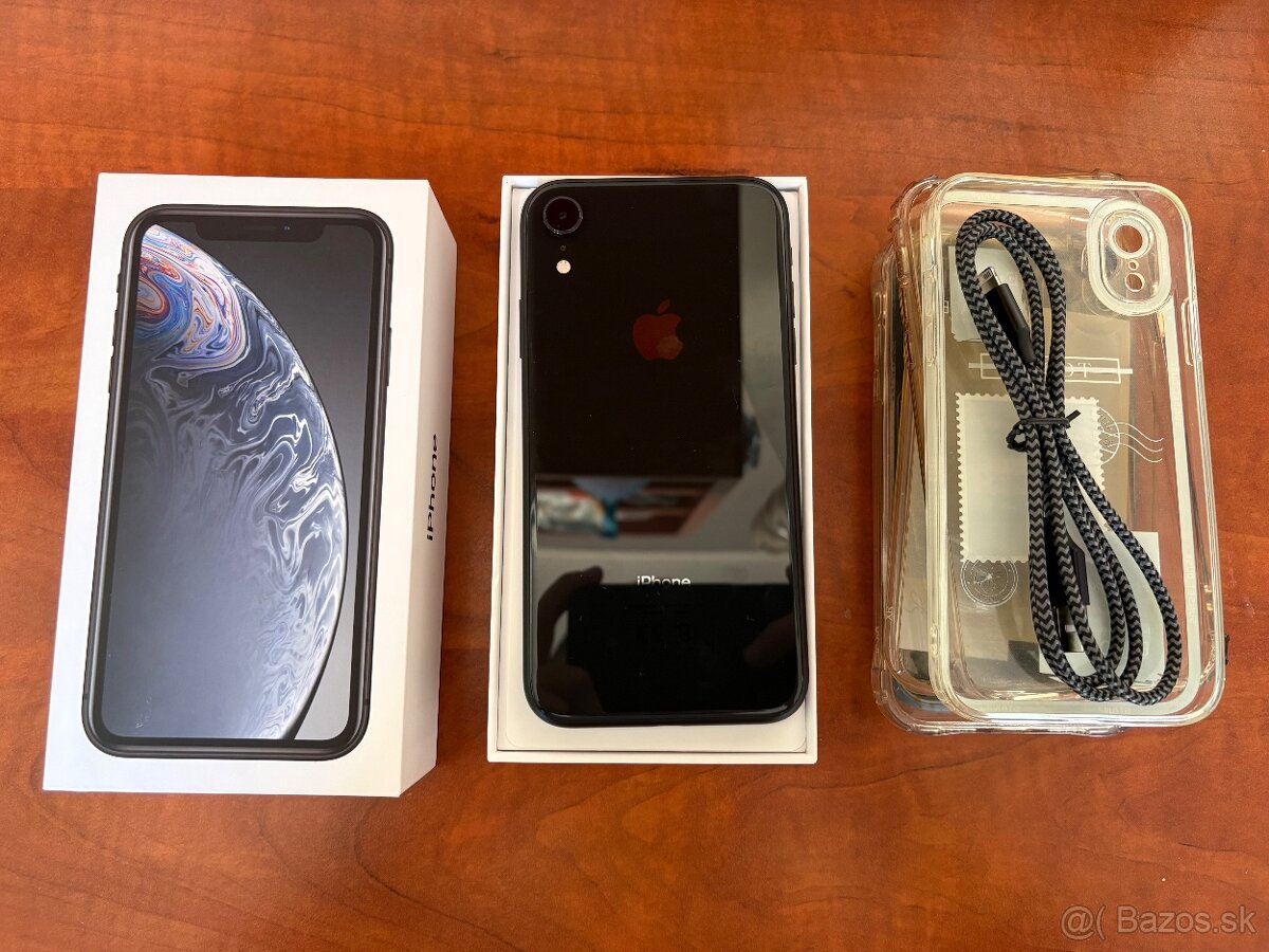 iPhone XR 128G GB Black – TOP stav, puzdra + kábel ZDARMA