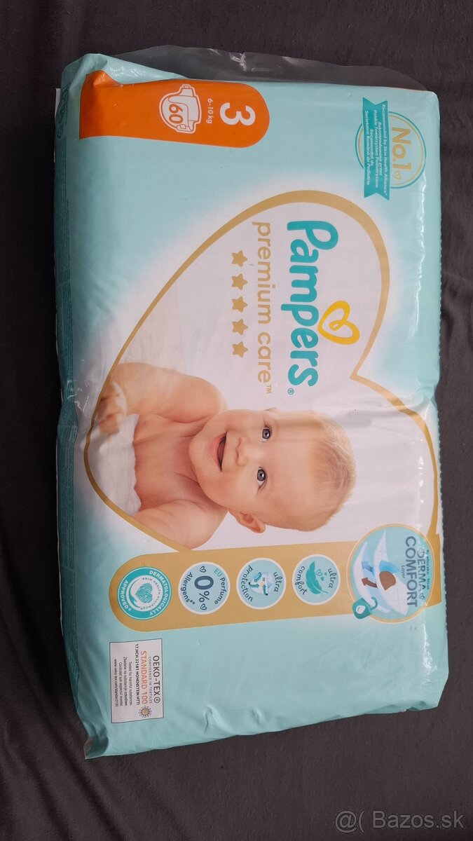 Predám Pampers premium care 3