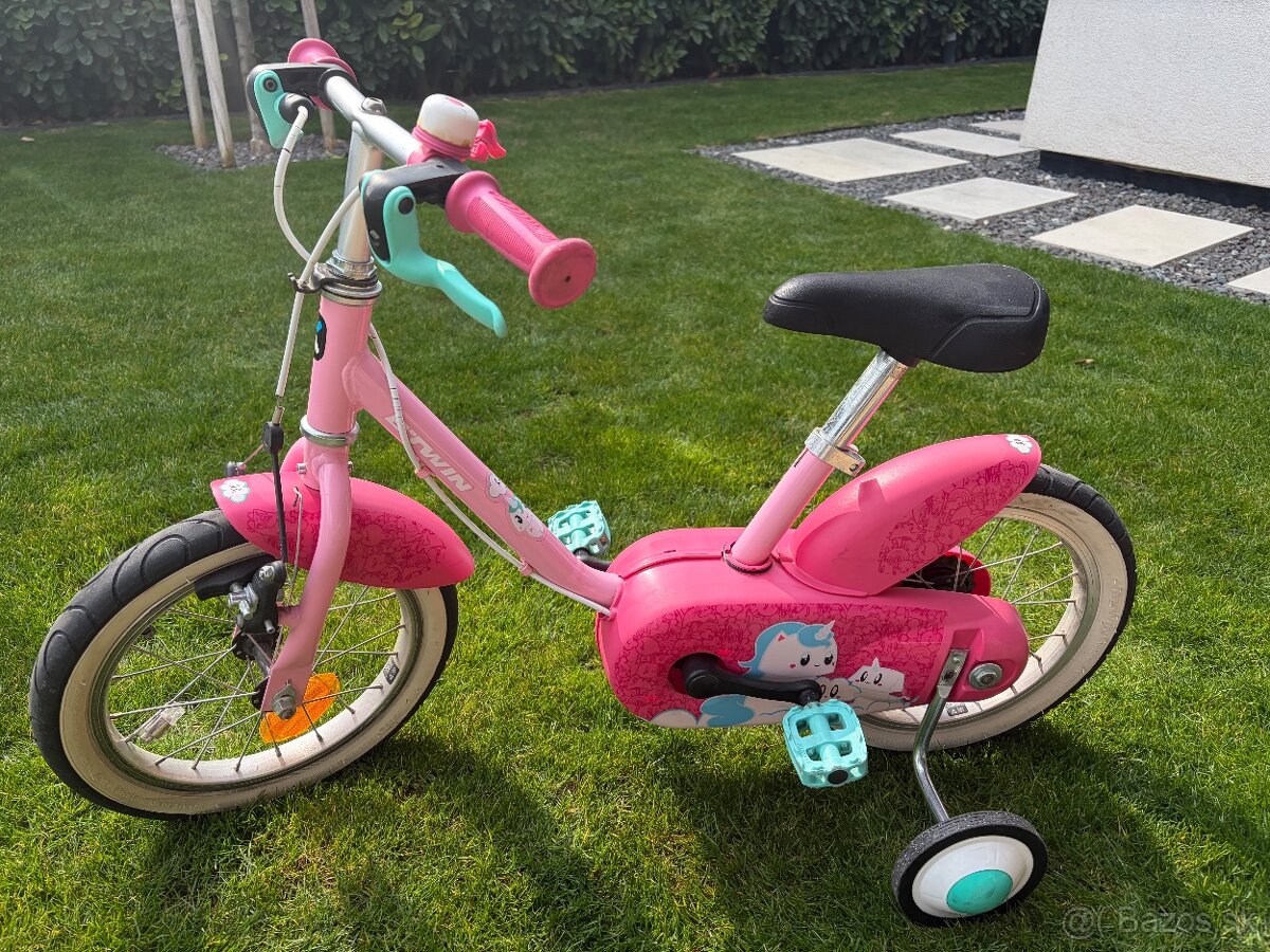Btwin ruzovy dievcensky bicykel