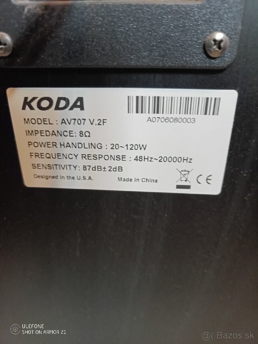 Reproduktory Koda AV707