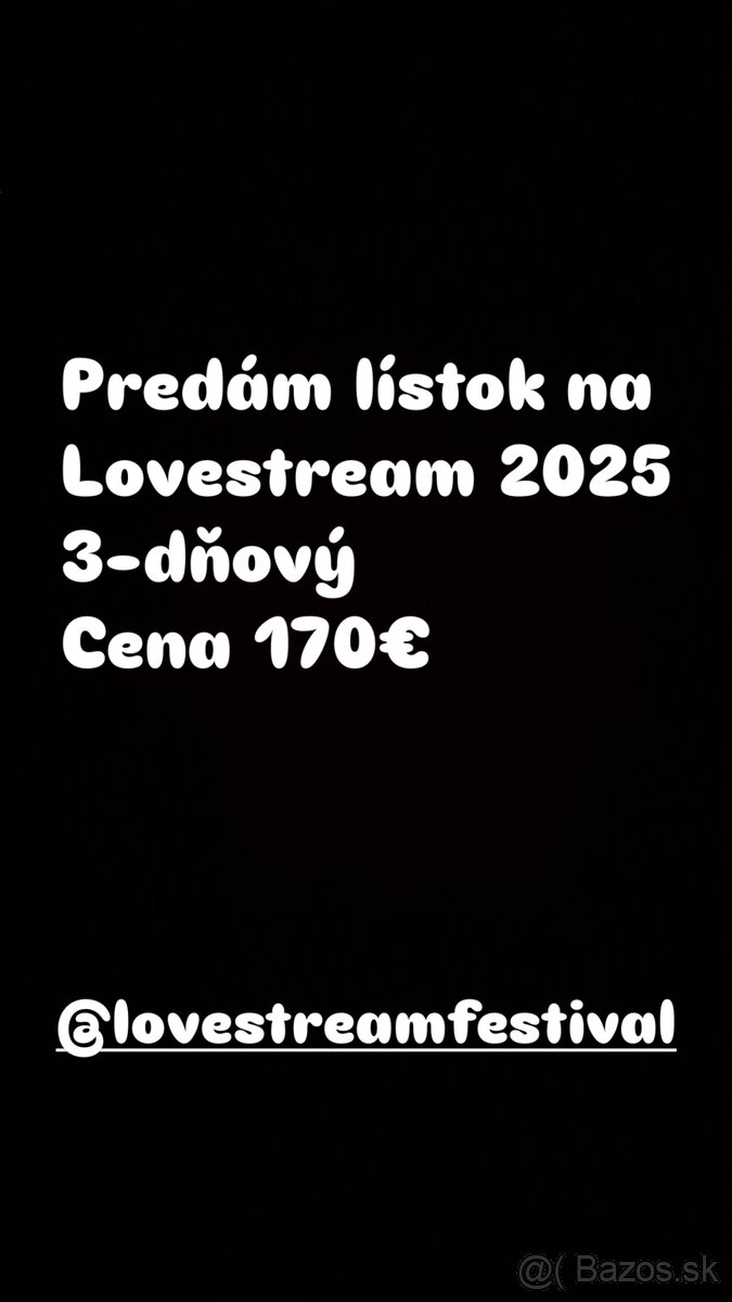 Listok na lovestream 2025
