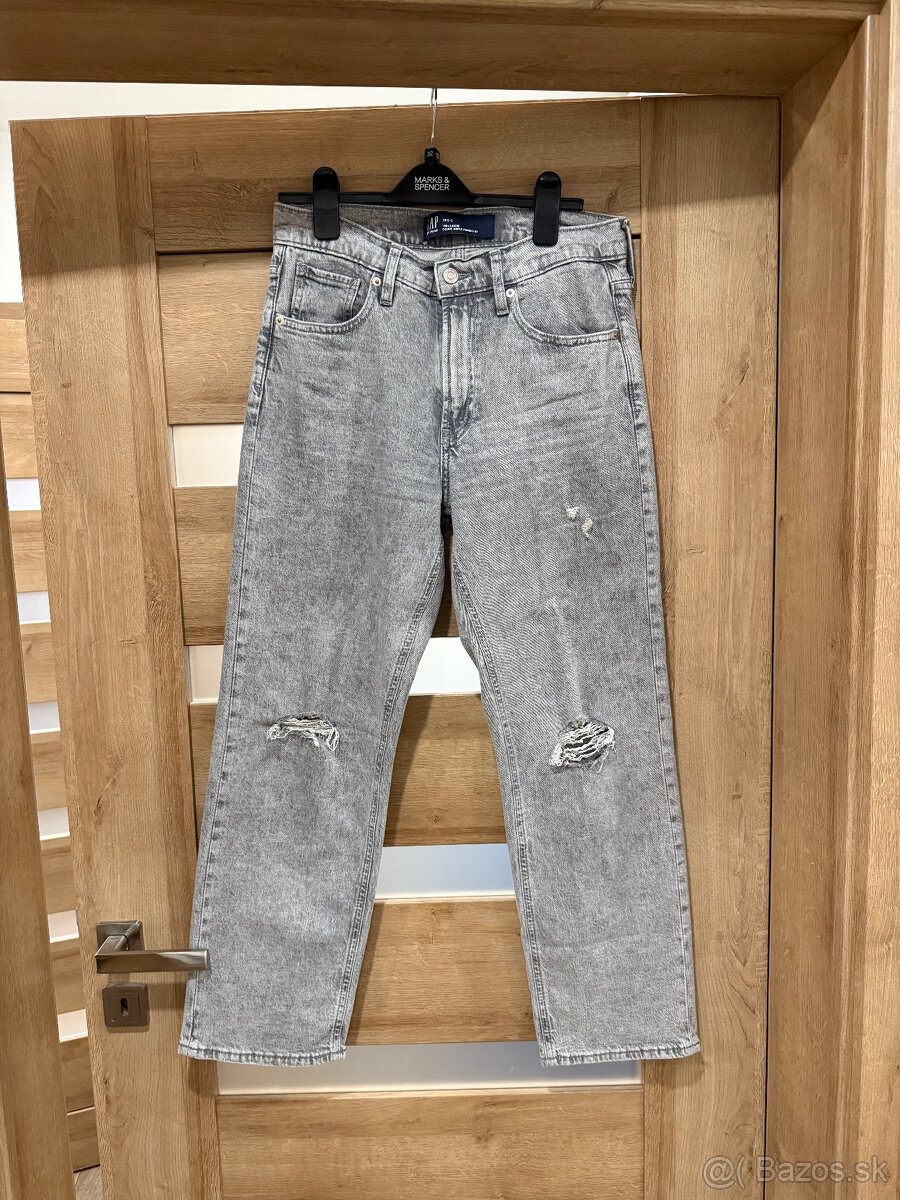 Dámske džínsy Gap - rapered fit - grey wash