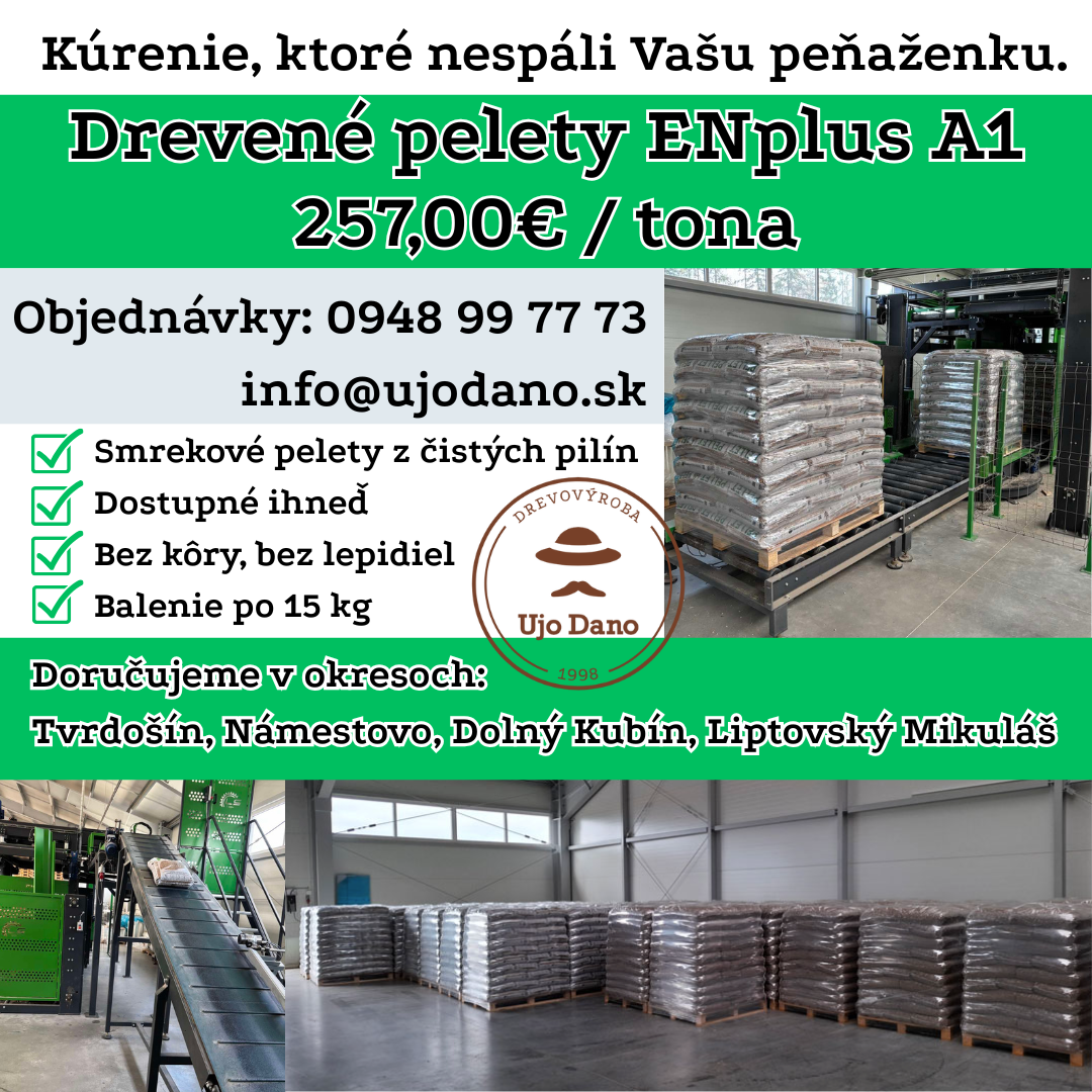 Pelety smrek ENplus A1 6mm - Dovezieme ORAVA a okolie