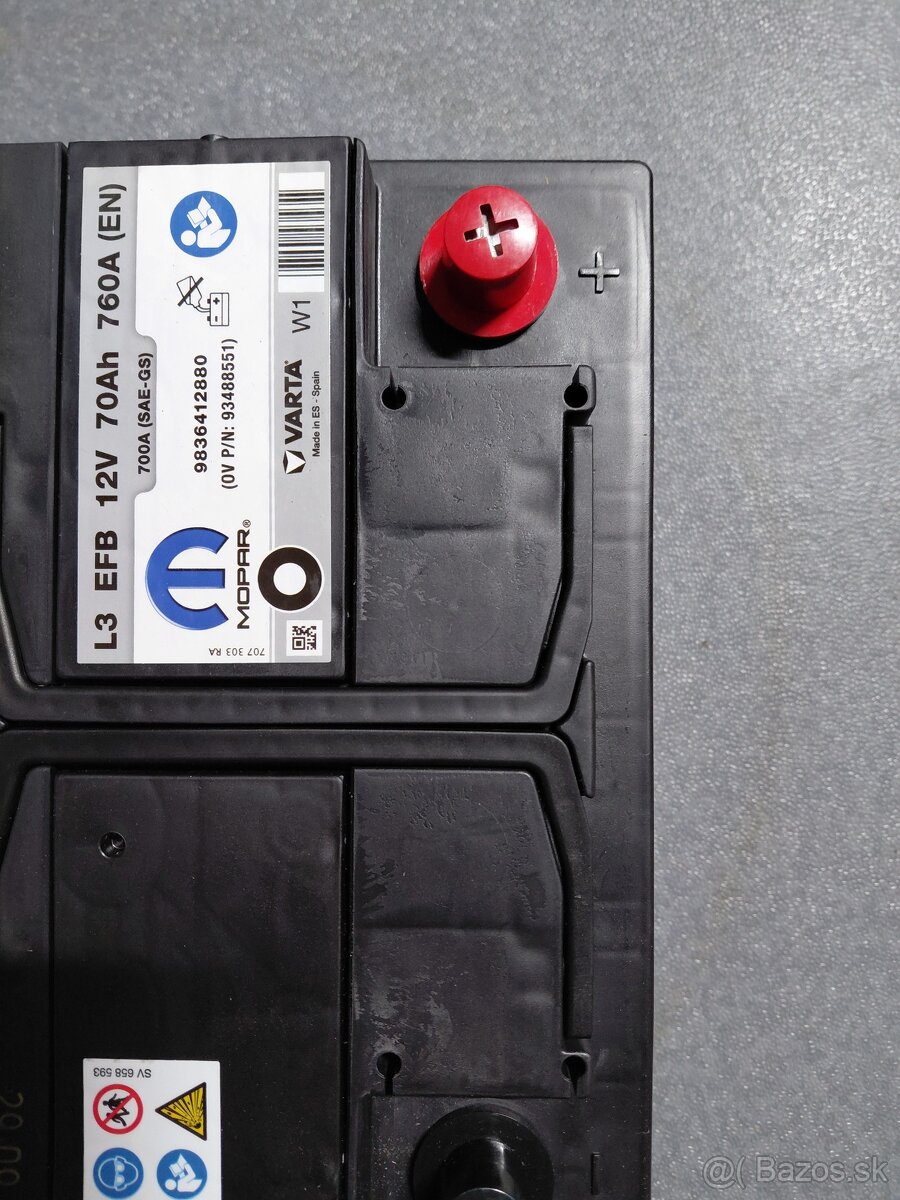 Autobateria Varta 70ah 760A EFB L3