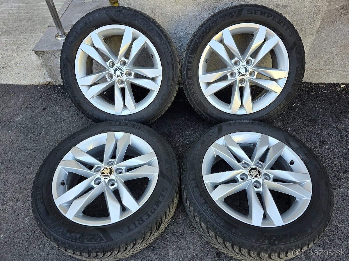 zimne kolesa Skoda fabia 5x100 r16 195/55 r16