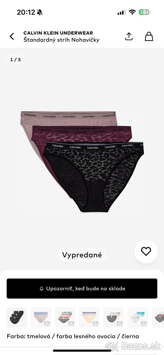 Nohavičky Calvin Klein 3-pack velkosť S…nové