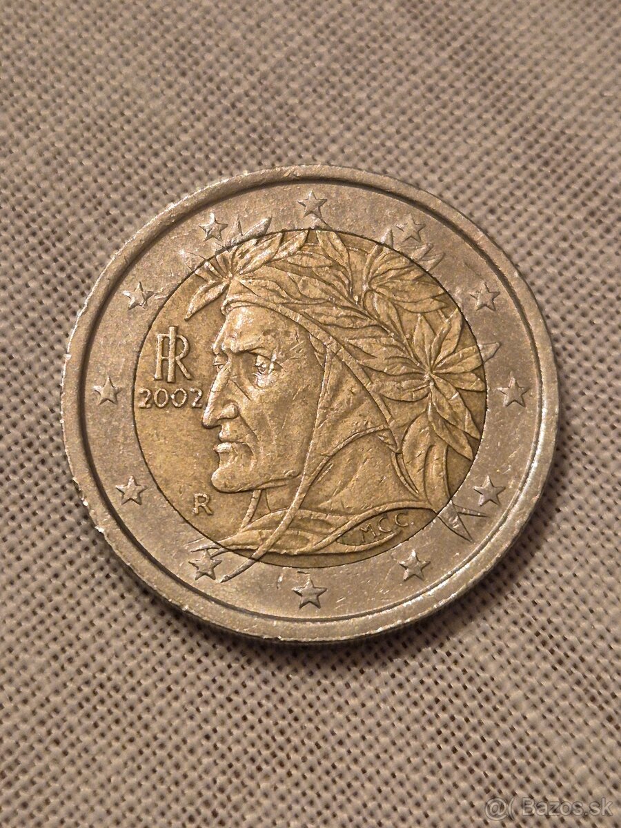 2€ minca Dante Alighieri 2002- Taliansko