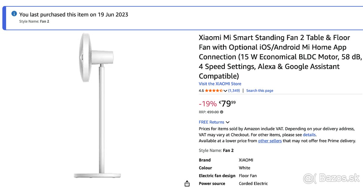 Xiaomi Mi Smart Standing Fan 2