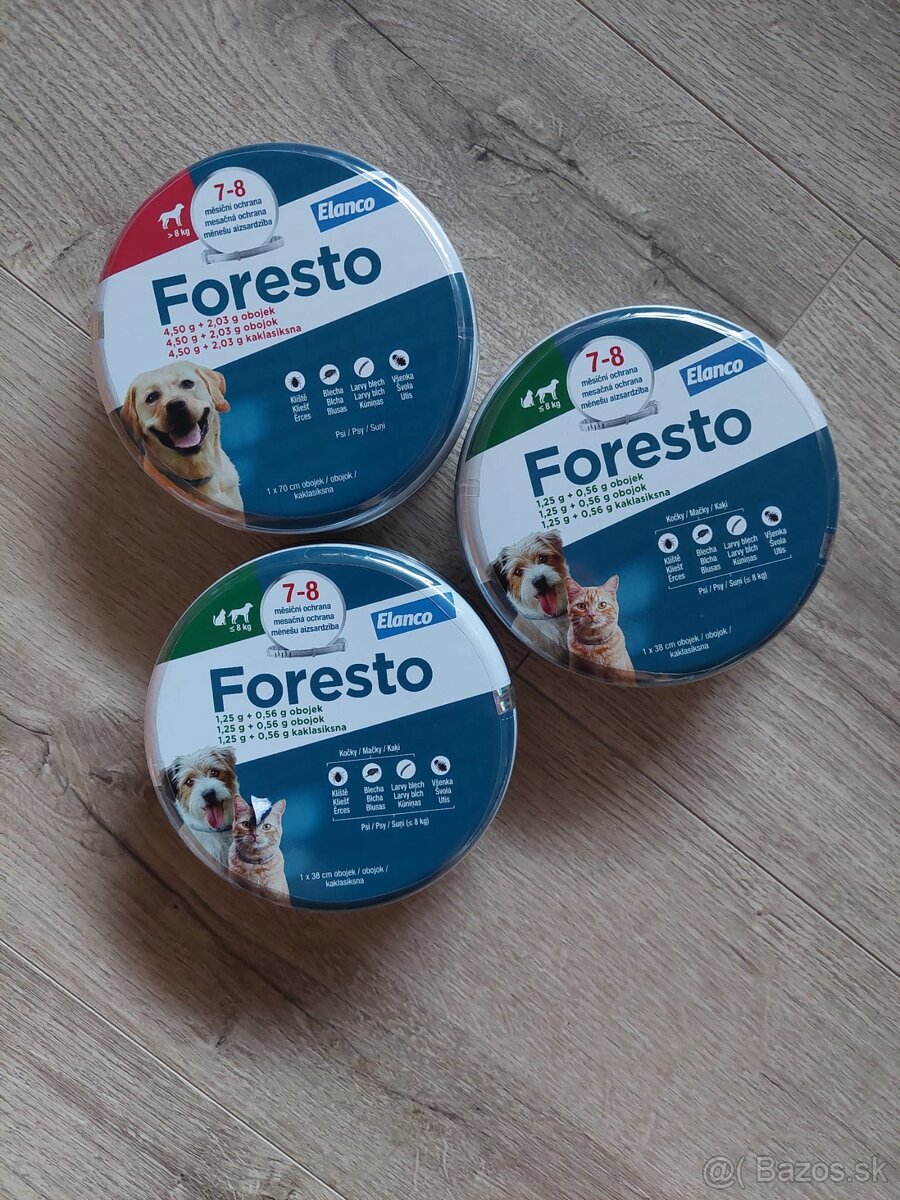 Obojky proti kliešťom Foresto