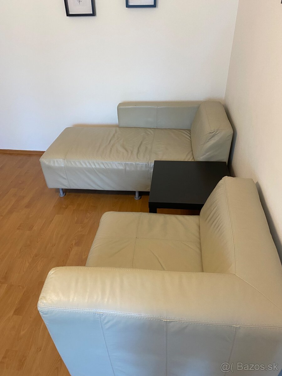kožená sedačka