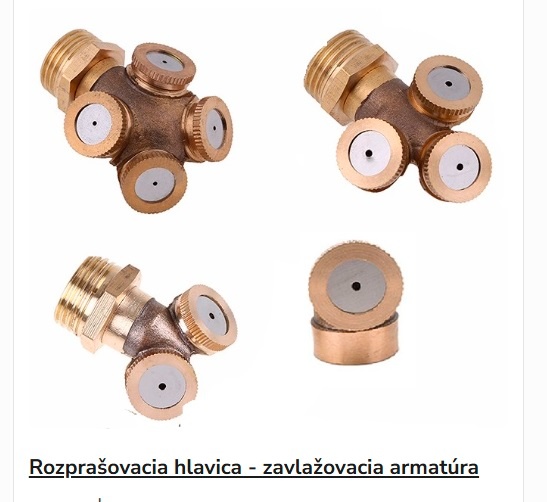 Rozprašovacia hlavica - zavlažovacia armatúra