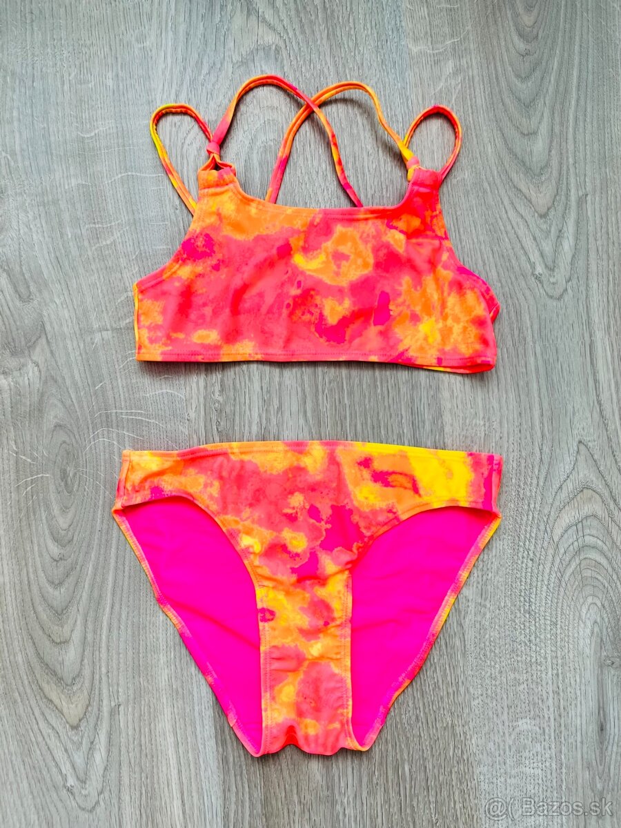 👙 Detské dvojdielne plavky H&M – ružovo-oranžové, nové
