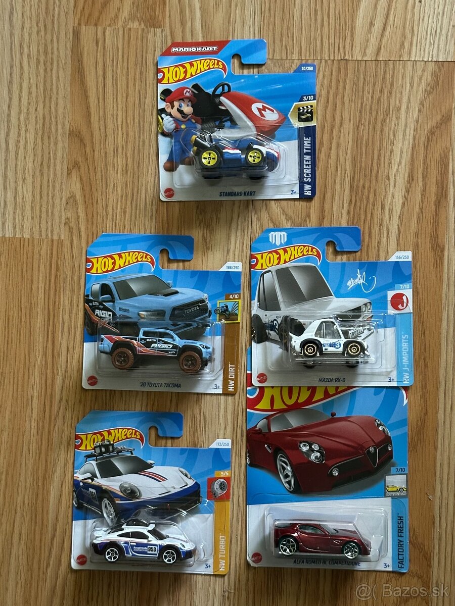 Hot wheels autíčka nové neotvorené 5 kusov aj Super Mario