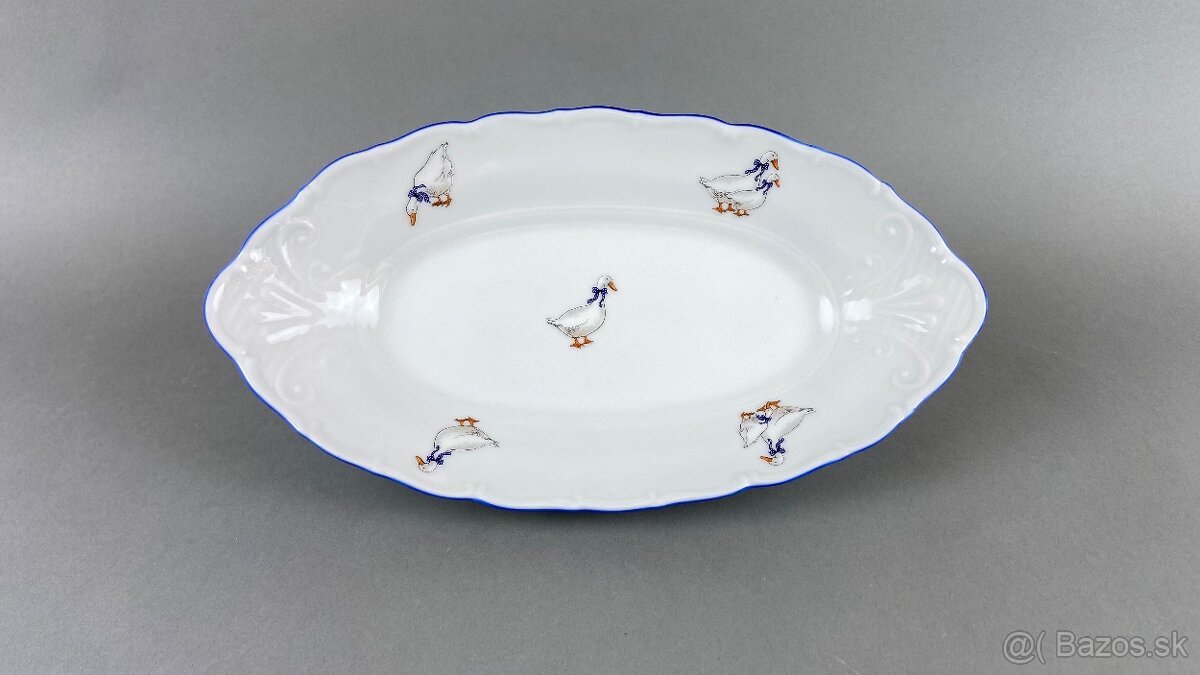 Misa porcelán husi, modrá linka, Moritz Zdekauer