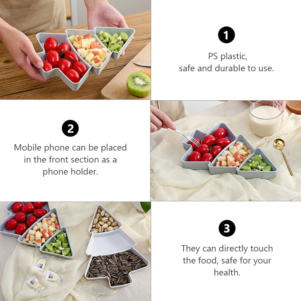 Taniere súprava čipsov a namáčania 3 priehradkové plastové