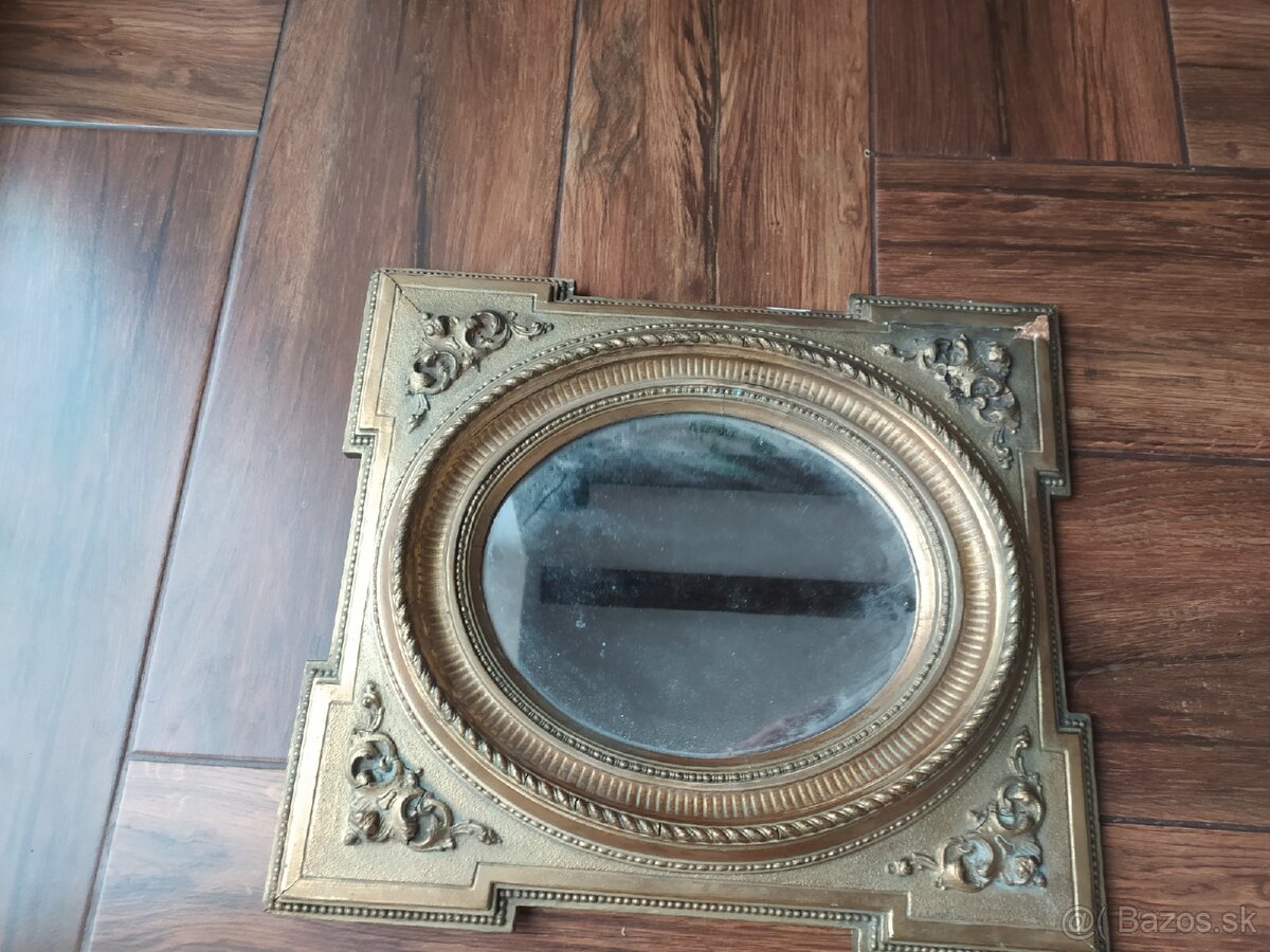 Drevené zrkadlo secesia