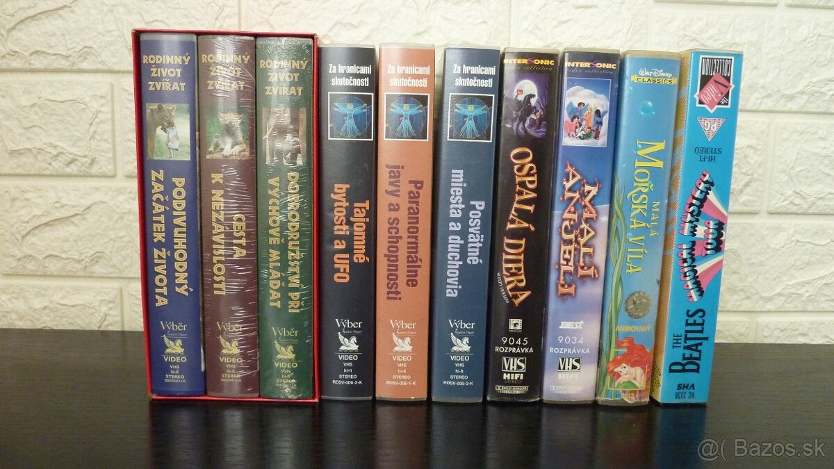 VHS kazety.