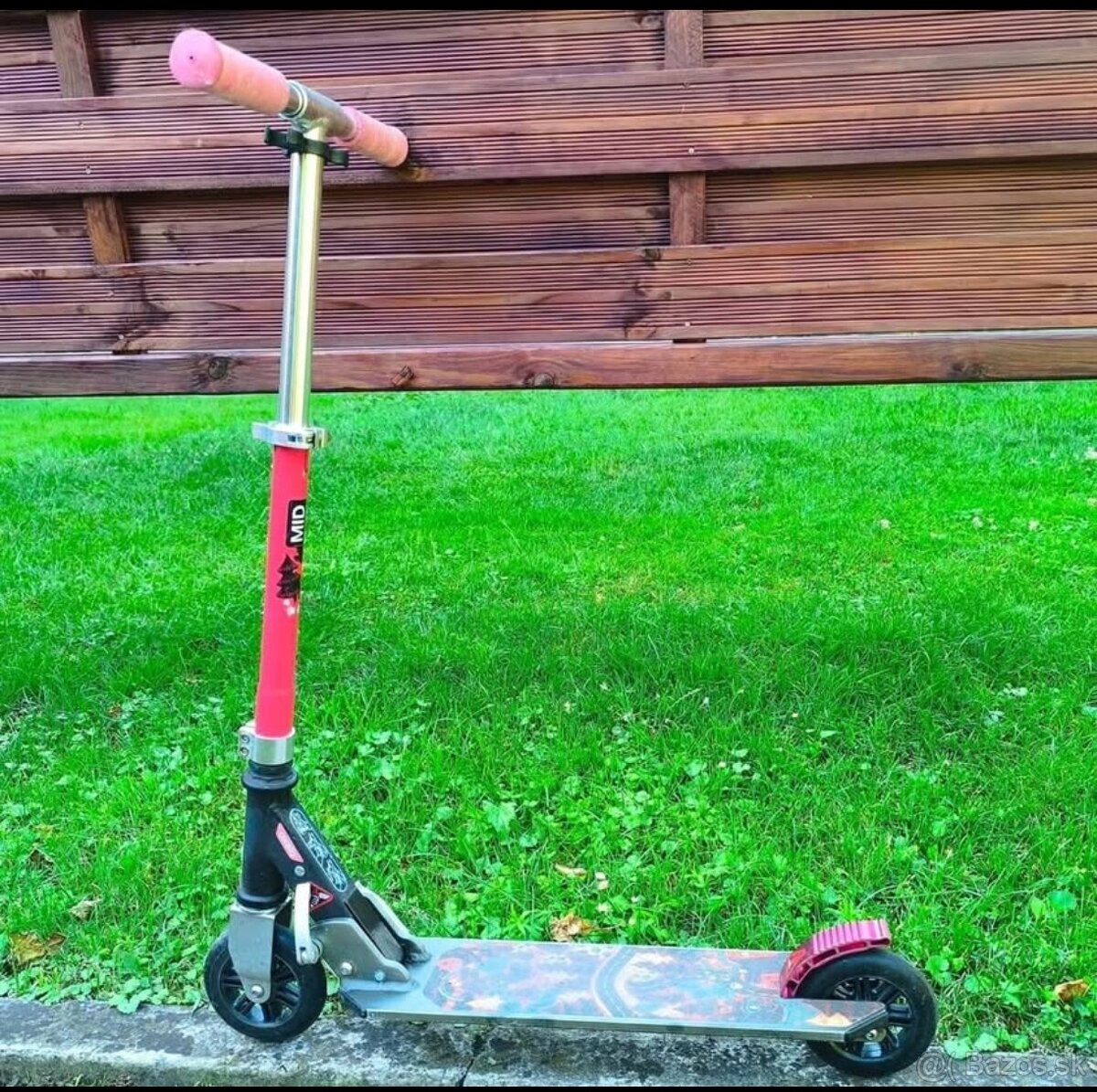 Detska kolobezka Oxelo MID1 2x seda a cervena