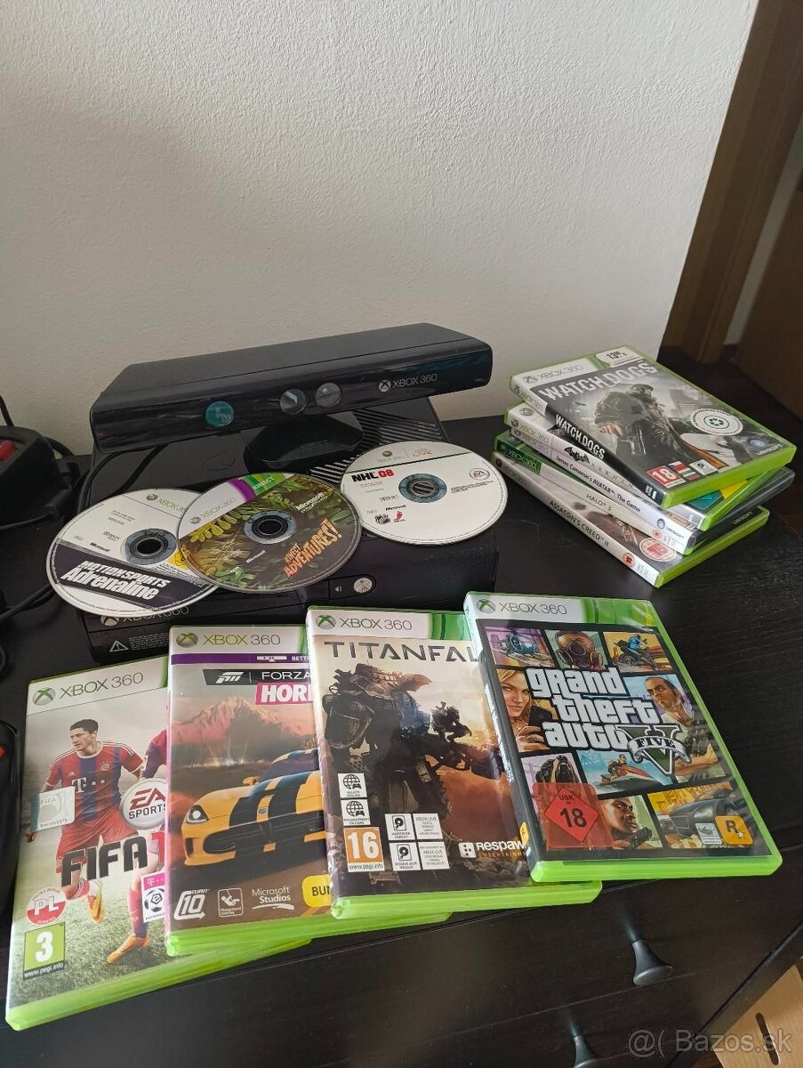 Xbox 360 500gb + kinect + hry.