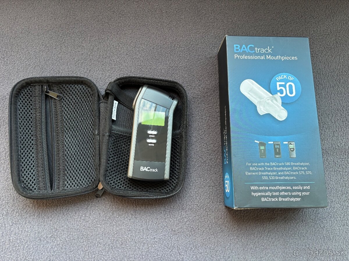 Alkohol tester BACtrack S80 + príslušenstvo