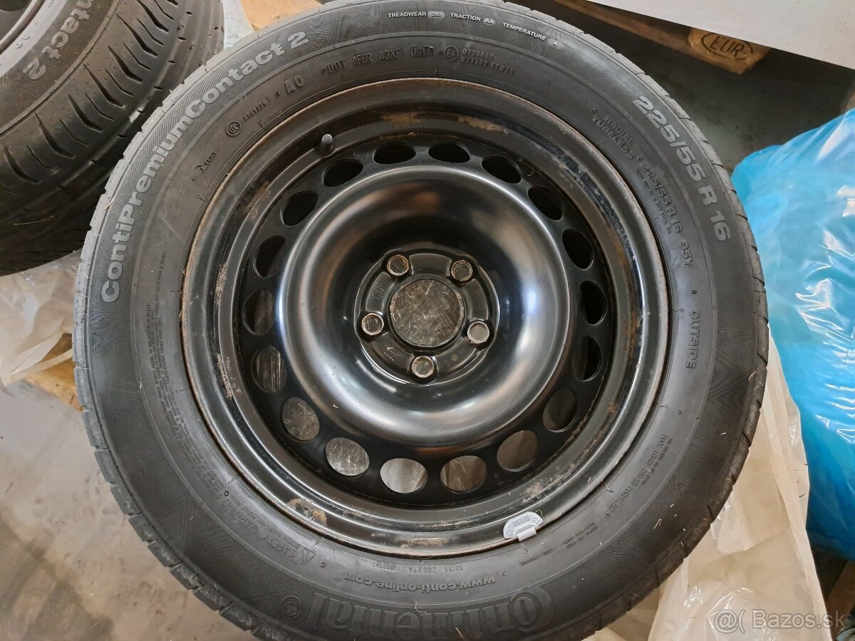 Letné pneu Continental na diskoch 225/55/R16
