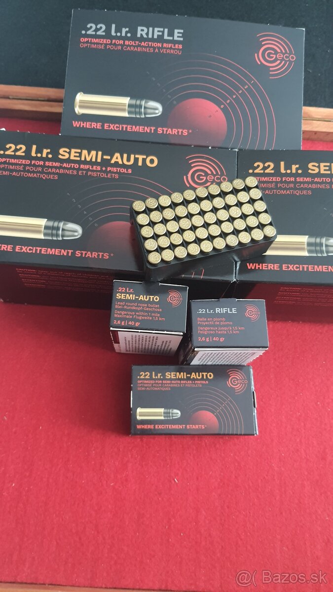 Strelivo naboje 22LR, .22LR, 22 LR Geco