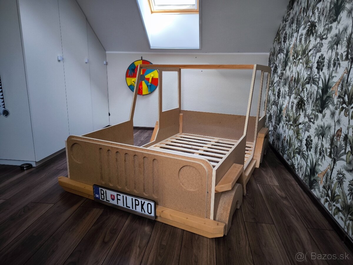 Predám detskú posteľ Jeep (ručná výroba)