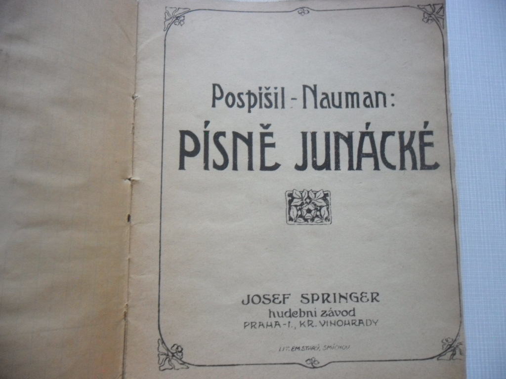 Pospíšil - Nauman: PÍSNĚ JUNÁCKÉ - rok 1919