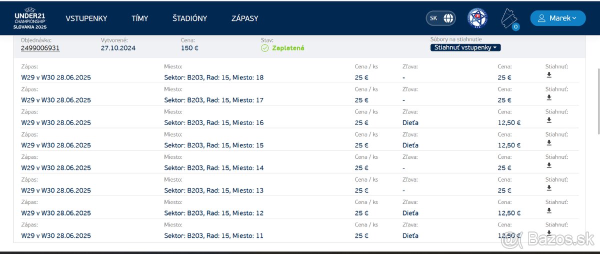 Tickets U21 Footbal Championship FINAL for SALE