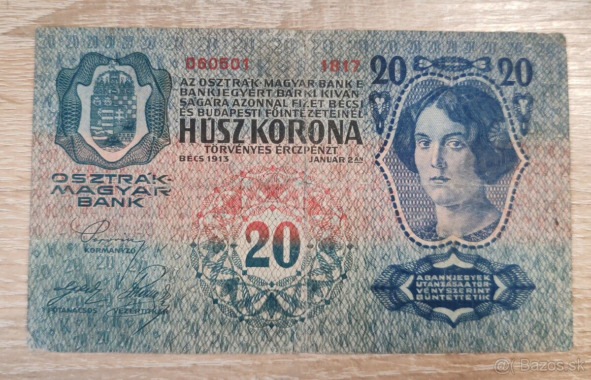 20 koruna, 1913, 1817, Rakúsko Uhorsko