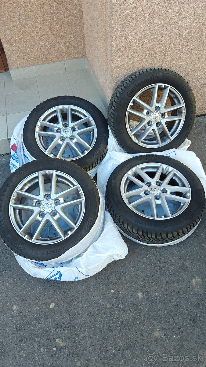 Orig Toyota disky R16 + zimné Continental TS870
