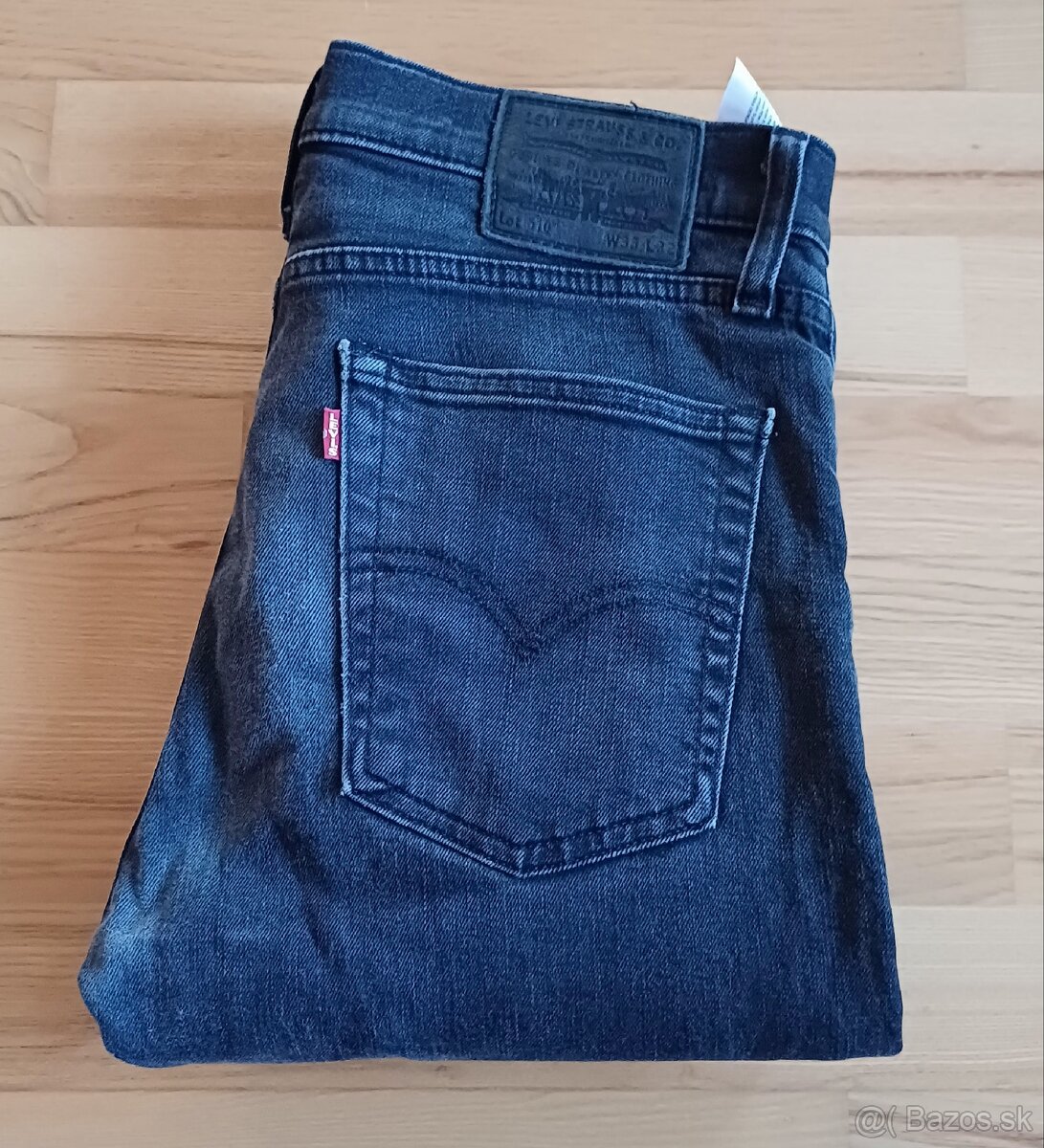 Levis tmavošedé slim fit streč