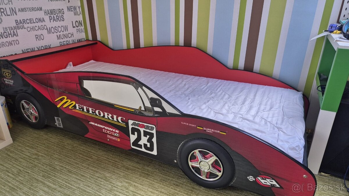 Posteľ Formula s rostom a matracom