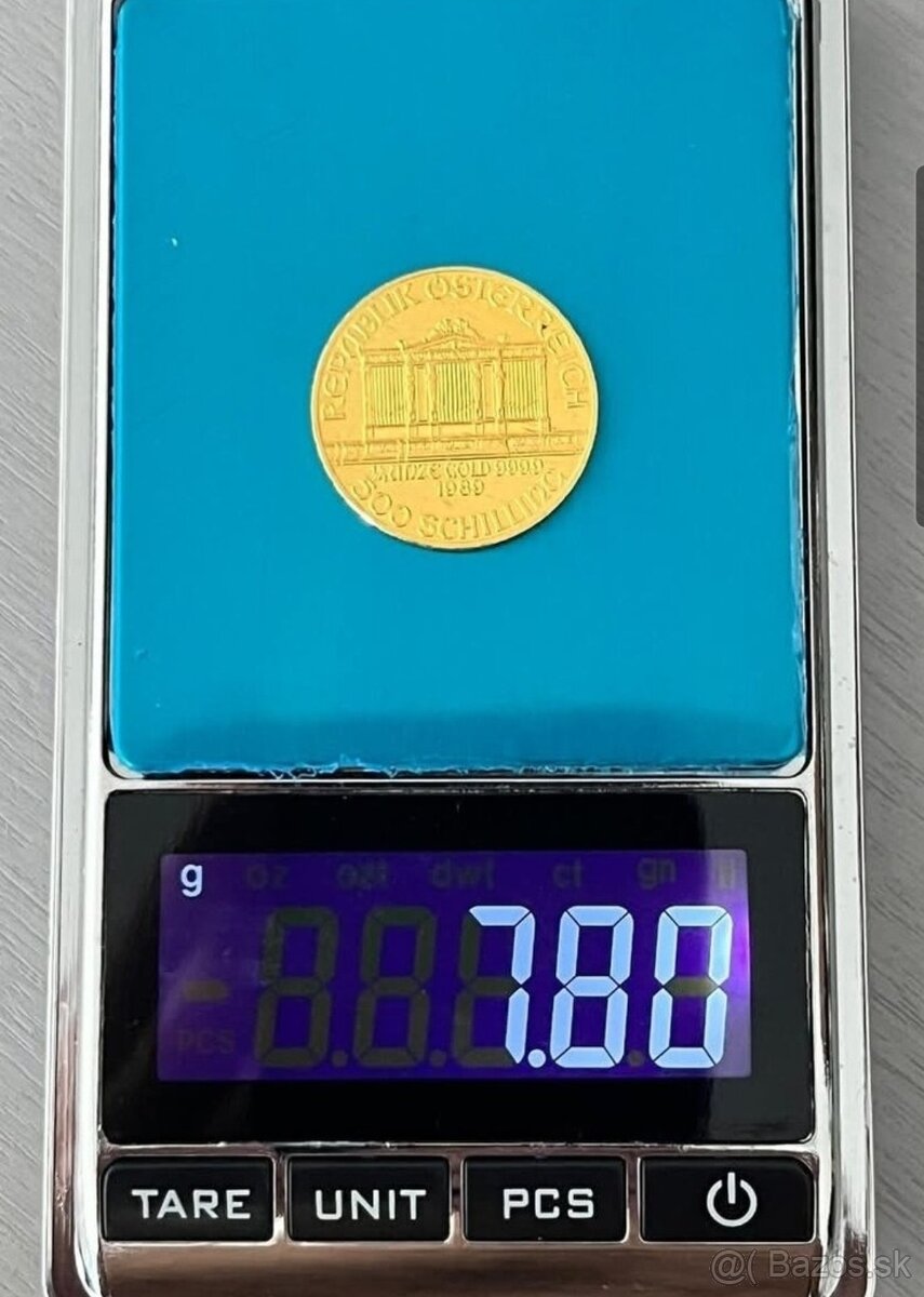 Wiener Philharmoniker 1/4 oz 
Vaha:7,8g rok 1989