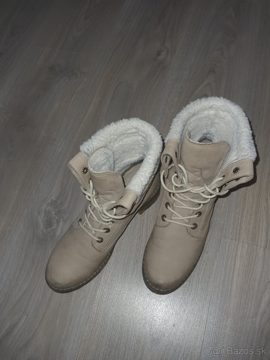 zimné teplé topánky brúsená koža Weinbrenner - BAŤA