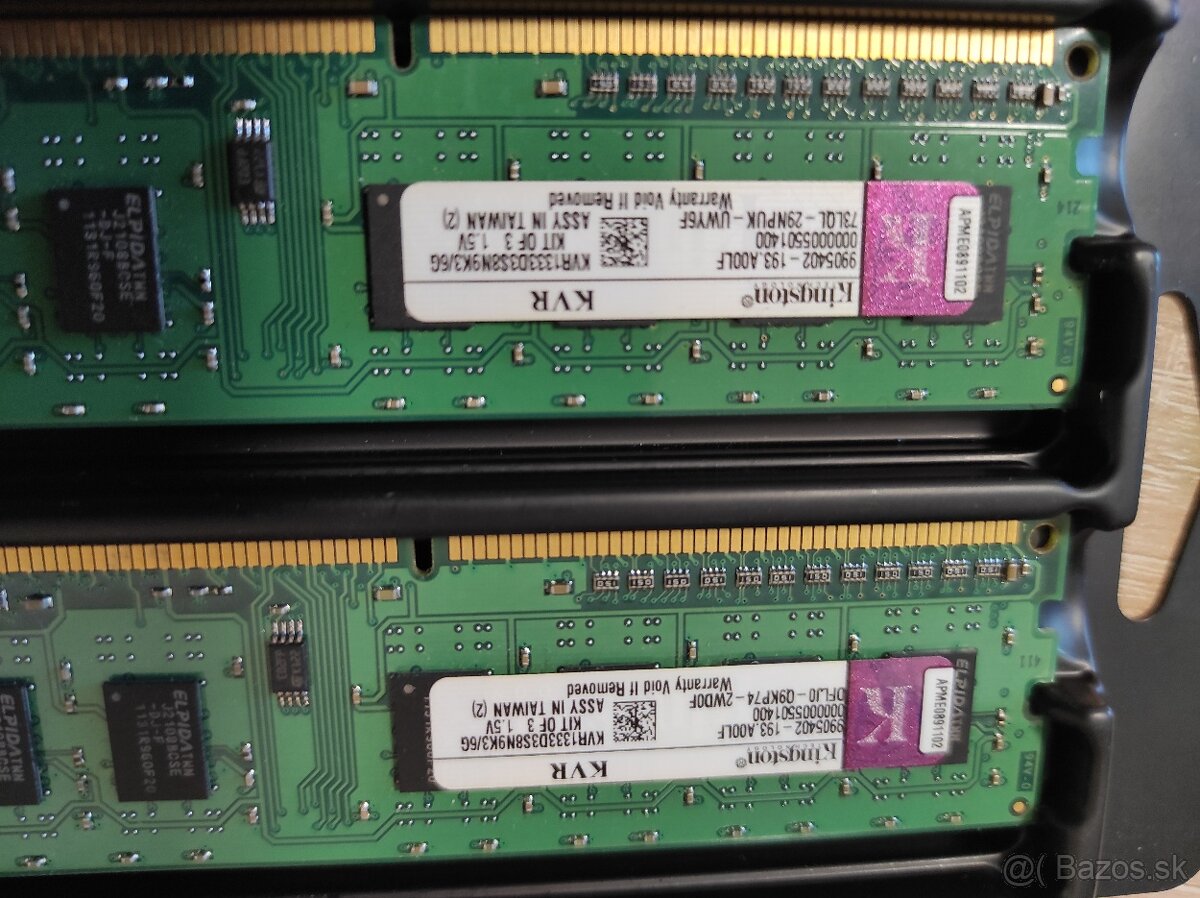Predam dva  pamäte rám spolu 4 giga DDR3
