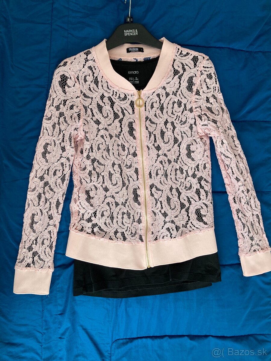 Čipkovaný TOP ruzovy - veľ. M