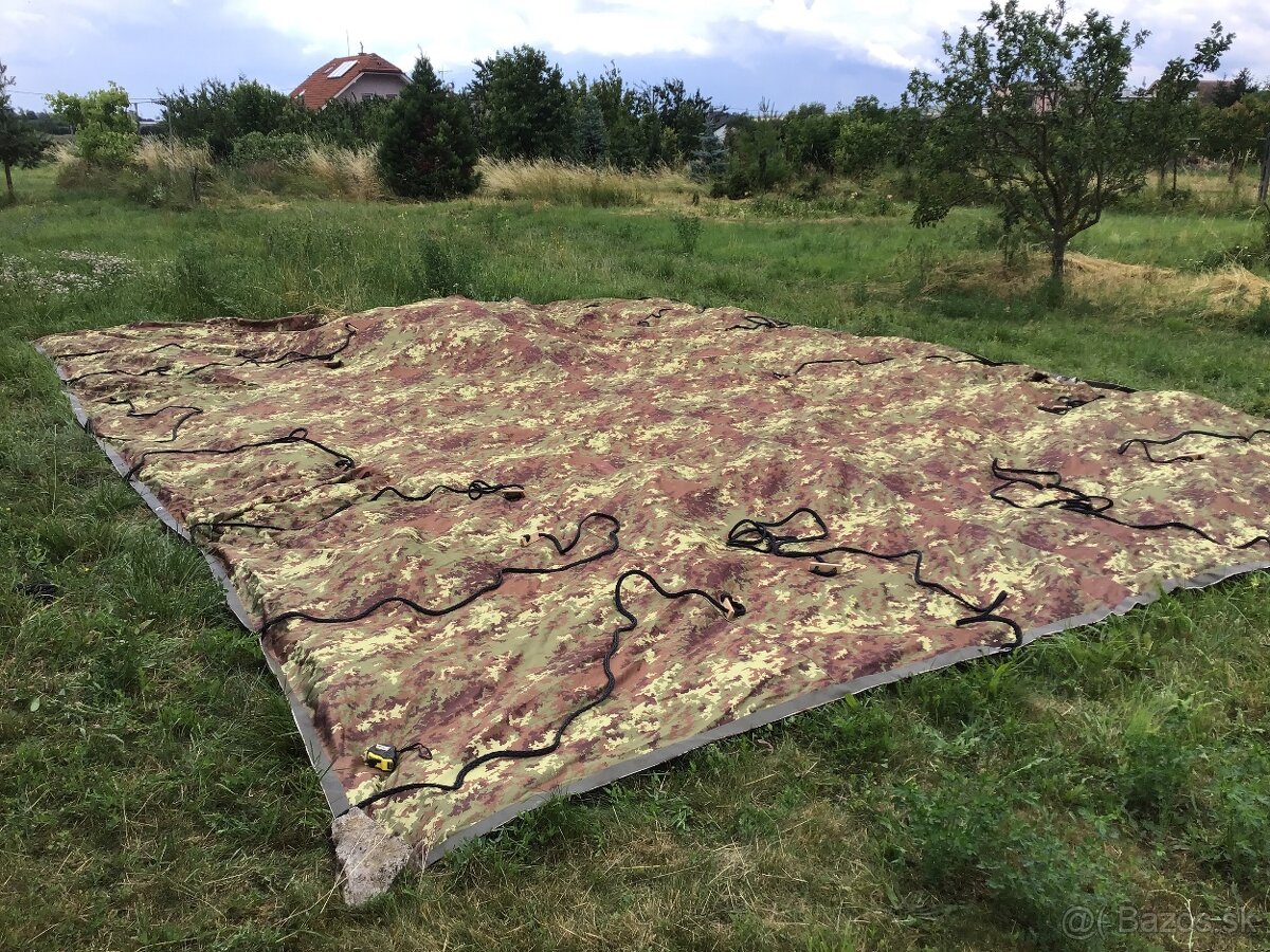 Maskovacia sieť, slnečná clona 6 x 7,5m k stanu