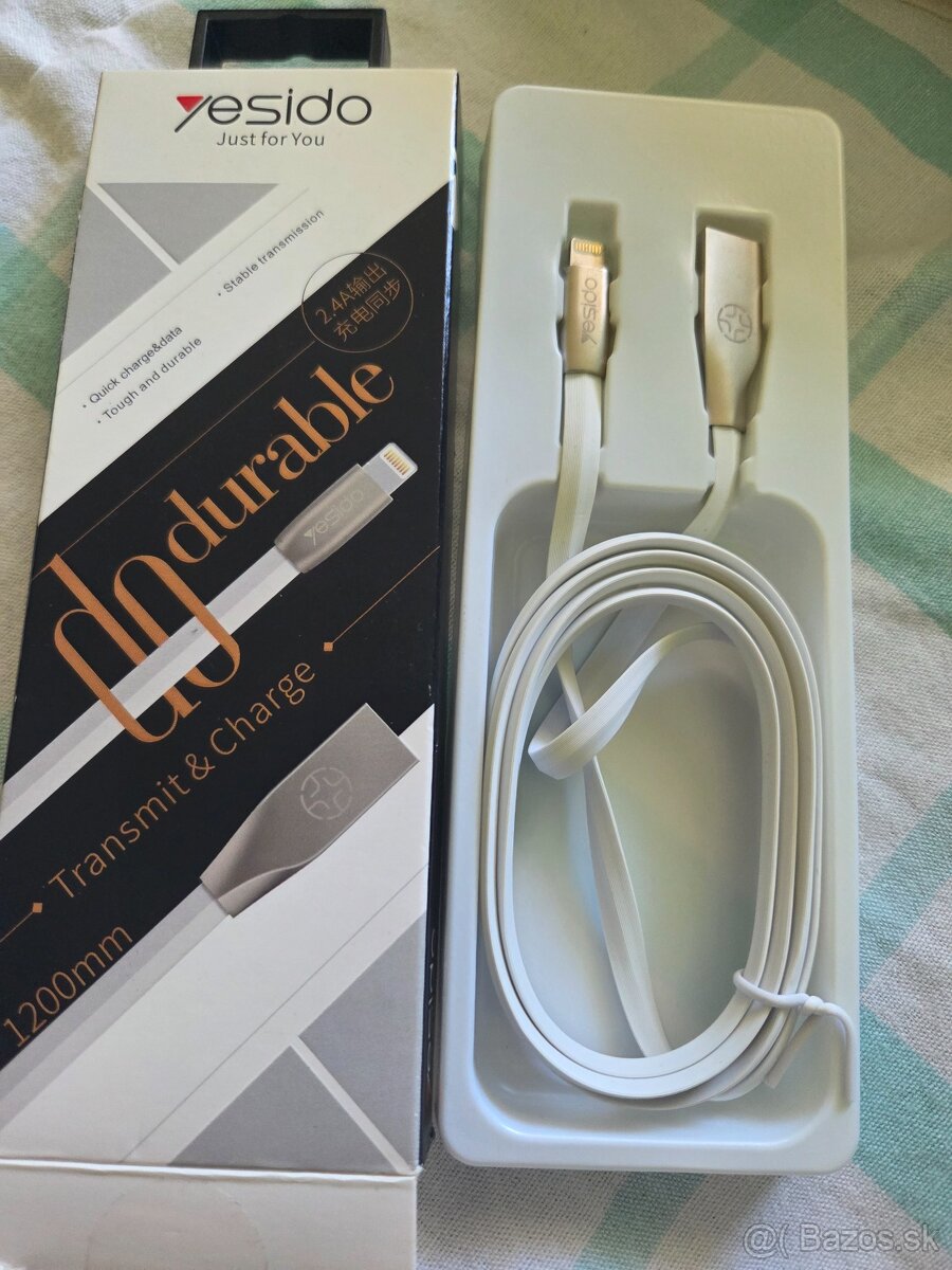 Kábel USB lightninig na iphone biely Kvalitný cena 6€ len os