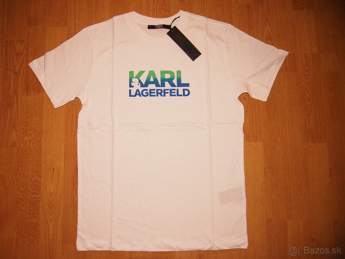 karl lagerfeld pánske tričko biele