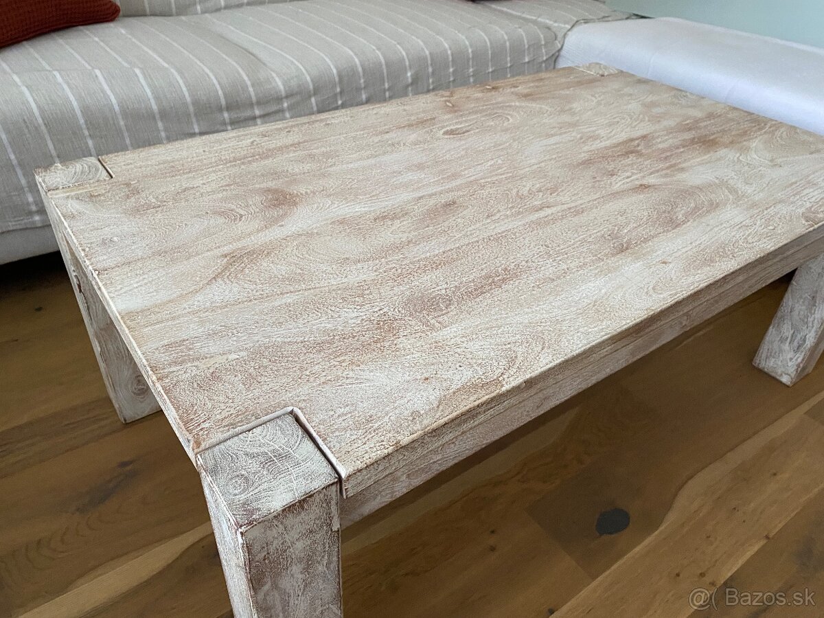 Konferenčný stolík WHITE WOOD z masívu