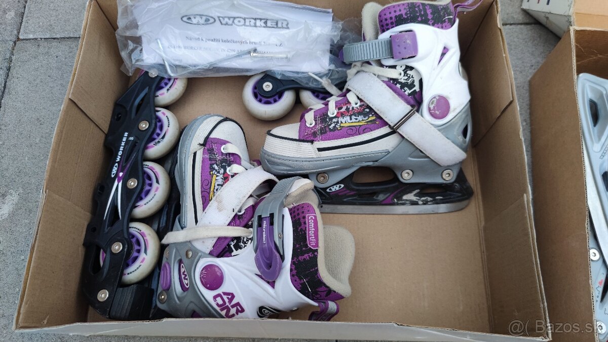 Detské korčule, kolieskové/ľadové