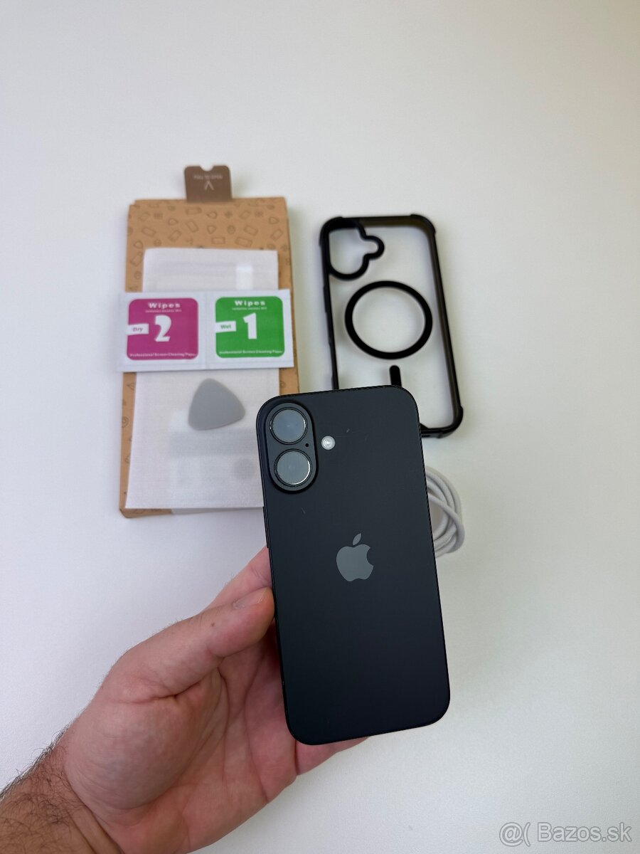Predám vymením Iphone 16 128GB Black 100% batéria