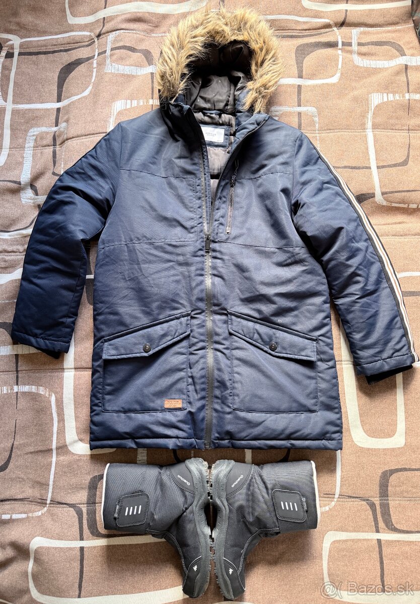 Zimná bunda + obuv 15€