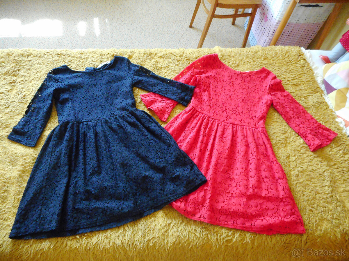 2x dievčenské čipkované atočky 152cm
